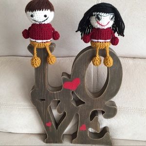 NEW SPECIAL Handmade Cute Couple, Wedding Gift, Decor